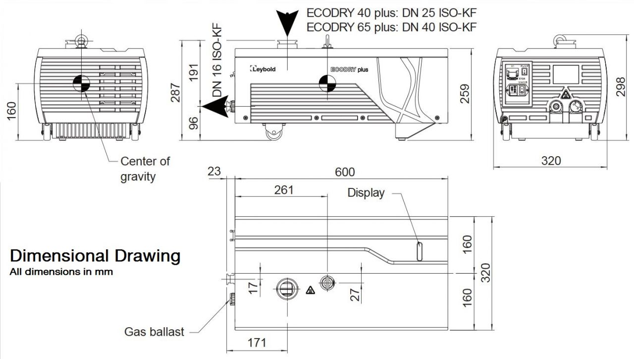 Bơm hút chân không khô Leybold ECODRY 65 plus 3