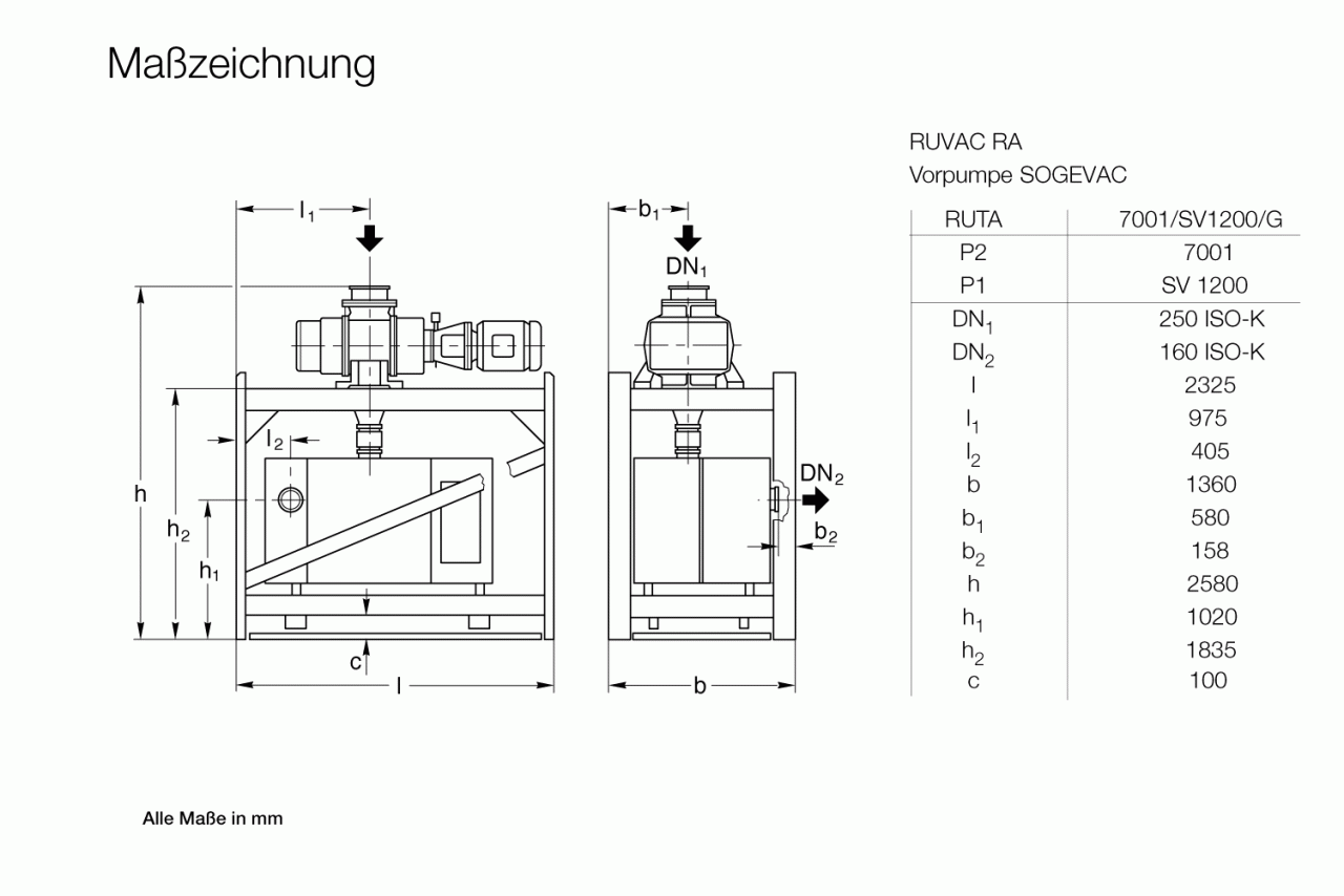 Hệ thống bơm chân không Leybold RUTA RA 7001 / SV 1200 / G 0