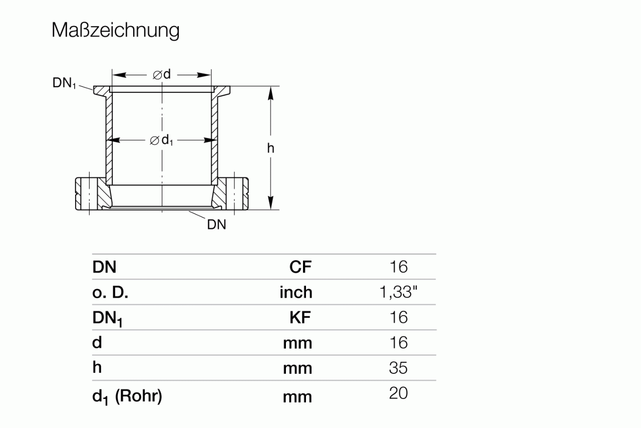 Bộ chuyển đổi CF / ISO-KF 0
