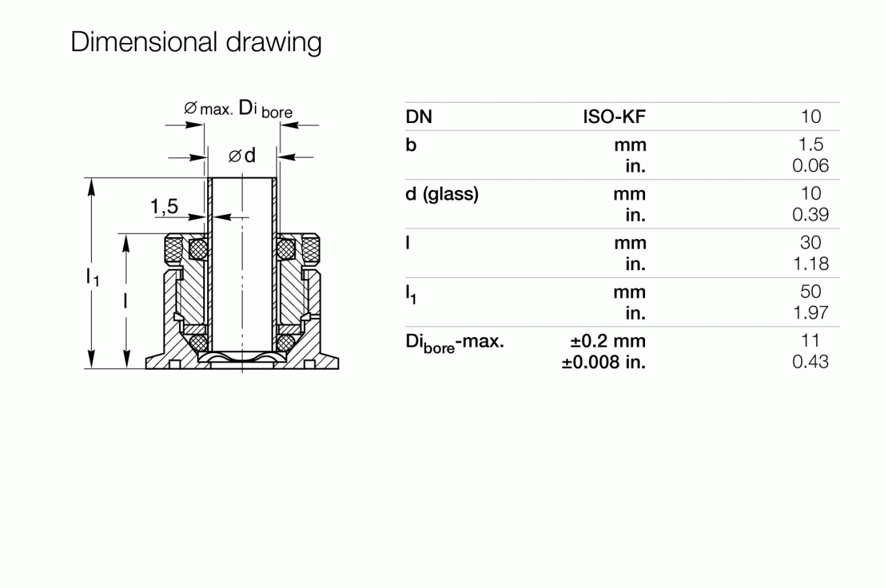 Mặt nối KF với ống nén 1